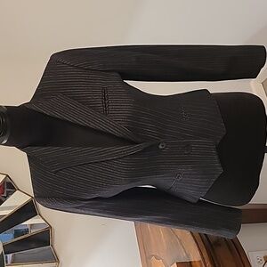 Vintage SASSON Classic Black Pinstripe Blazer
